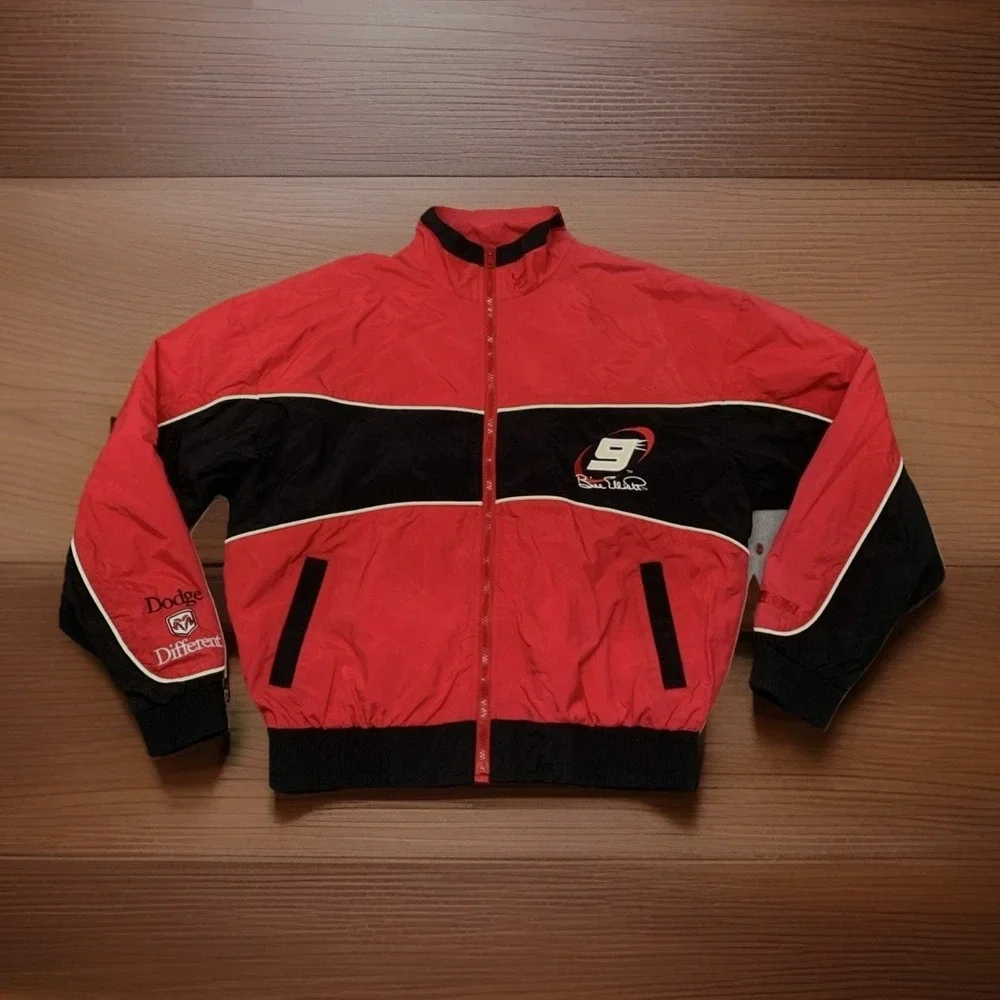 Vintage 90s Bill Elliott NASCAR Jacket Racing Chase Authentics Men's Medium NEW